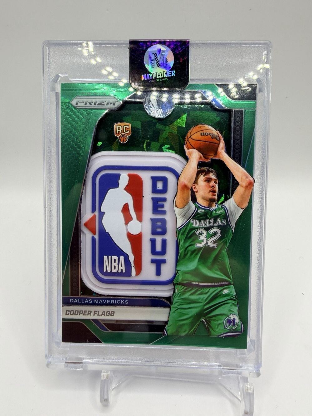 Art Card Cooper Flagg NBA Debut Patch Green Made By Mayflower Custom Cards